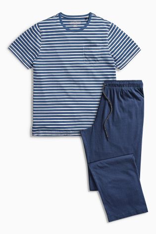 Blue Stripe Jersey Set